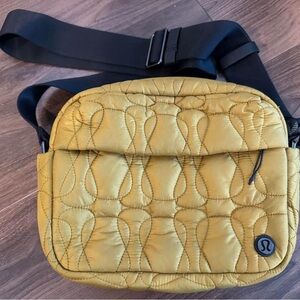 Lululemon embrace quilted crossbody bag yellow